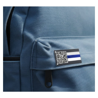 backpack with tag